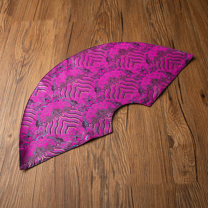 Buddha Stones vintage et vagues de la mer, dessous de verre pour tasse à thé, tapis à thé Kung Fu