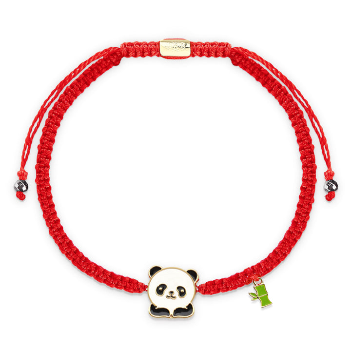 Bracelet porte-bonheur en bambou tibétain fait main avec Buddha Stones rouge
