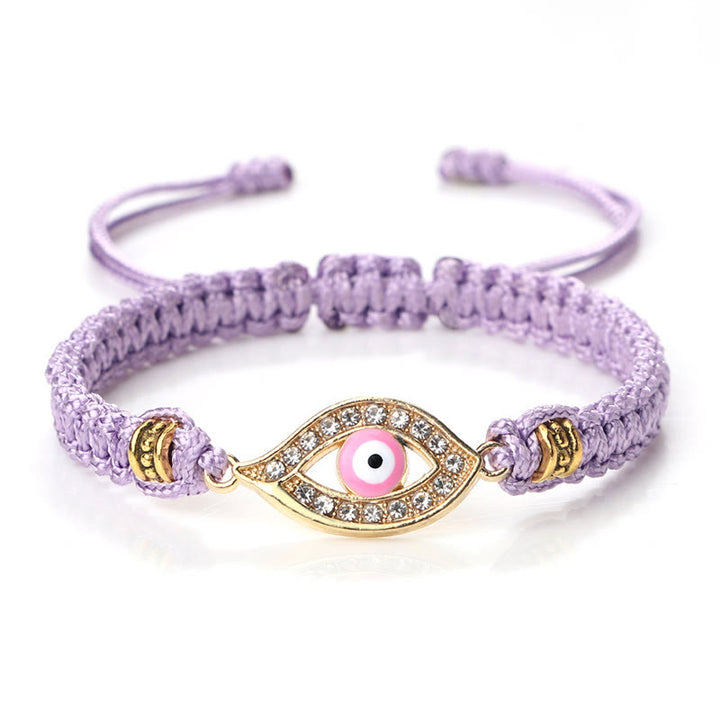 Bracelet en corde avec Buddha Stones pour éloigner le mauvais œil et les mauvais esprits