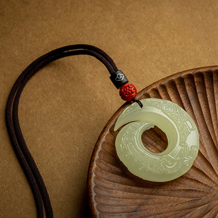 Collier pendentif porte-bonheur en jade , Buddha Stones, boucle de paix, petite feuille, bois de santal rouge, cinabre, agate