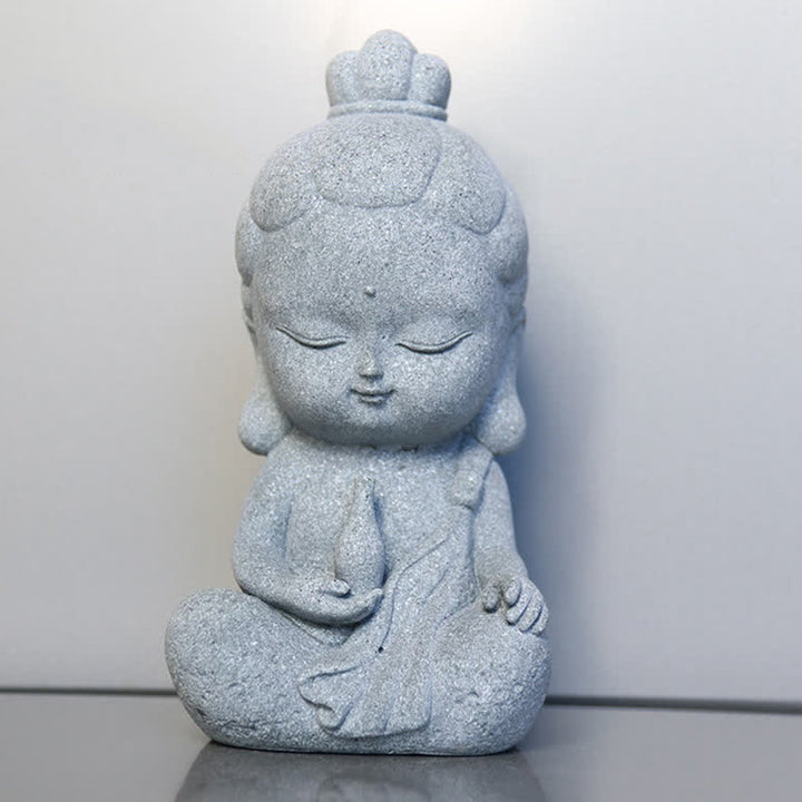 Buddha Stones Méditation Statue de Bouddha Compassion Décoration de la maison - 6,5 x 5 x 12 cm - image 13