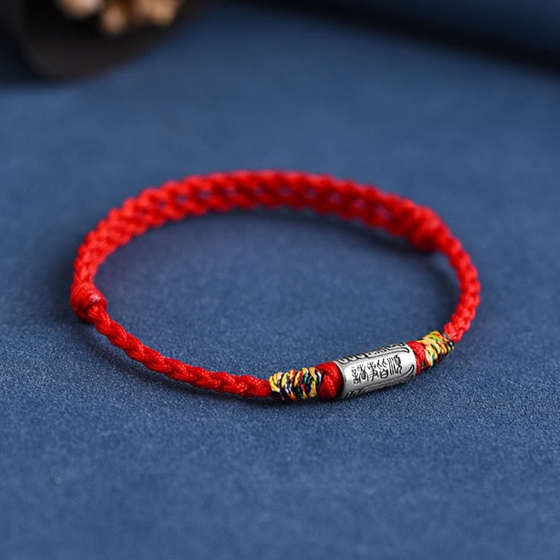 Bracelet de cheville en argent sterling 925 fabriqué à la main avec des Buddha Stones, design tout va bien, protection et force - image 3