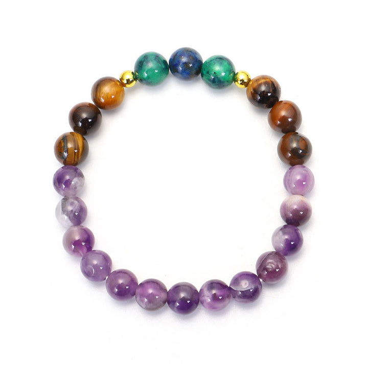Ensemble Mala Purificateur Bracelet Améthyste Tibétain Buddha Stones
