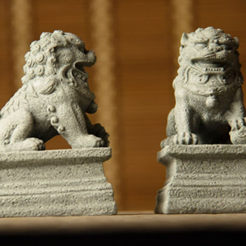 Buddha Stones Lion Fu Foo Chiens Éléphant Éloignez le Mal Bénédiction Décoration de la Maison