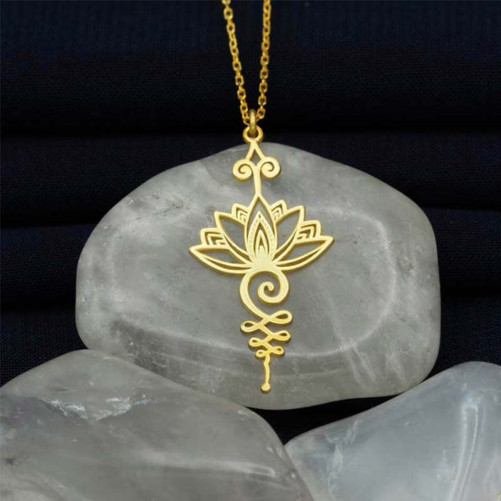 Collier pendentif Buddha Stones Lotus Chance Richesse