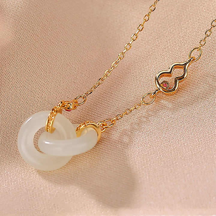 Collier pendentif en argent sterling 925 Buddha Stones et jade rond pour la chance et la prospérité - image 4