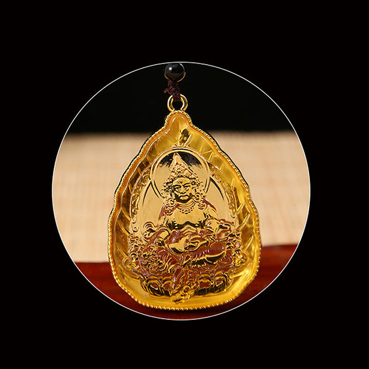 Collier avec pendentif en cristal de sérénité du Bouddha tibétain Liuli - image 4
