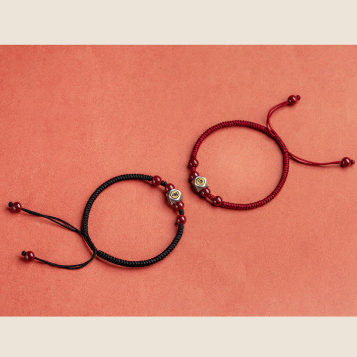 Bracelet en argent sterling 925 et cinabre, symbole du zodiaque chinois, Buddha Stones et symbole de calme. - image 26