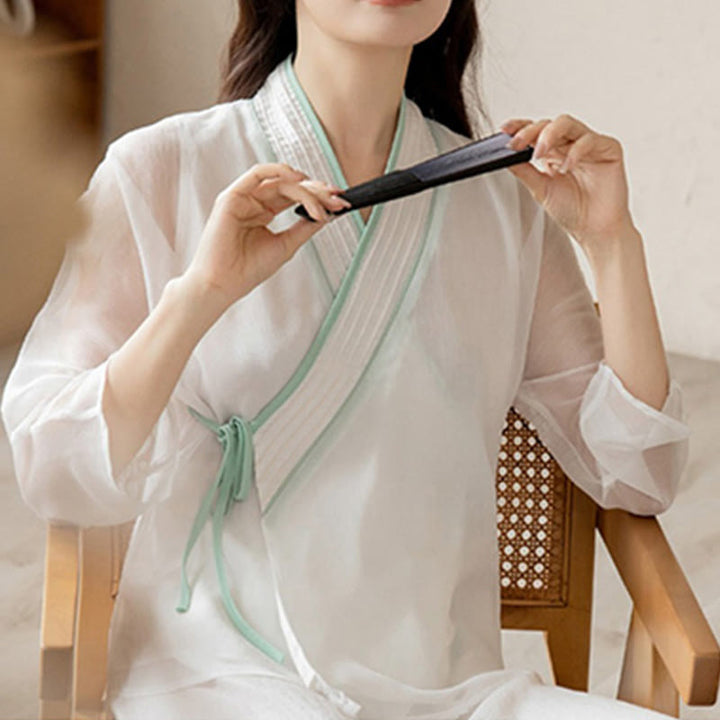 Ensemble de vêtements en mousseline de soie pour femme Buddha Stones et prière rétro, méditation spirituelle zen
