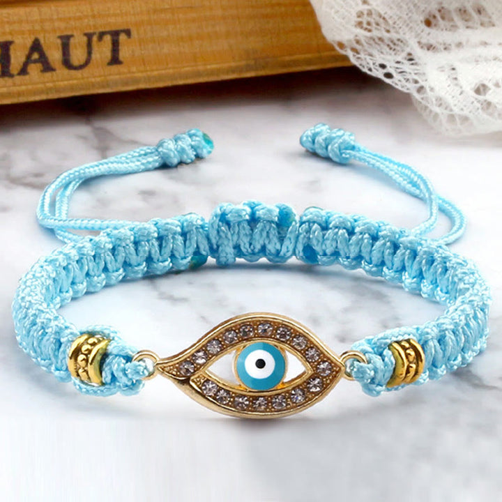 Bracelet en corde avec Buddha Stones pour éloigner le mauvais œil et les mauvais esprits