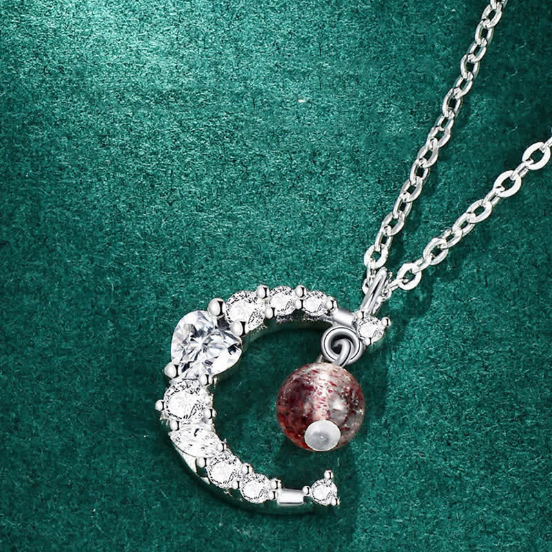 Collier de guérison d'amour en cristal bleu quartz fraise Buddha Stones