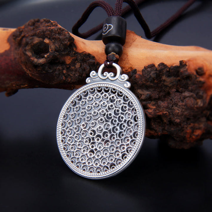 Collier pendentif en argent sterling 999 Buddha Stones et poisson Koi porte-bonheur et prospérité - image 3
