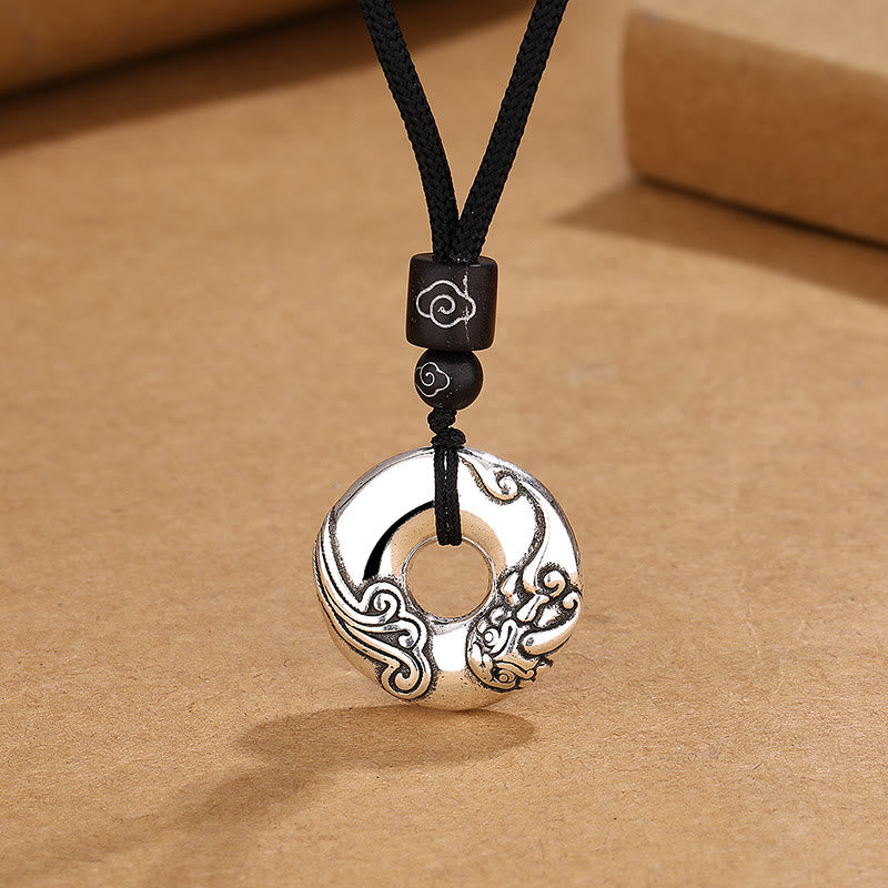 Collier pendentif en cuivre avec boucle de paix PiXiu et Buddha Stones - PiXiu (Richesse ♥ Chance) - image 1