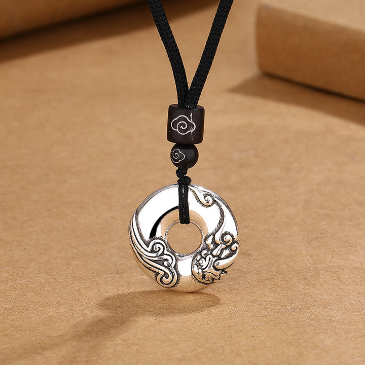Collier pendentif en cuivre avec boucle de paix PiXiu et Buddha Stones - PiXiu (Richesse ♥ Chance) - image 1