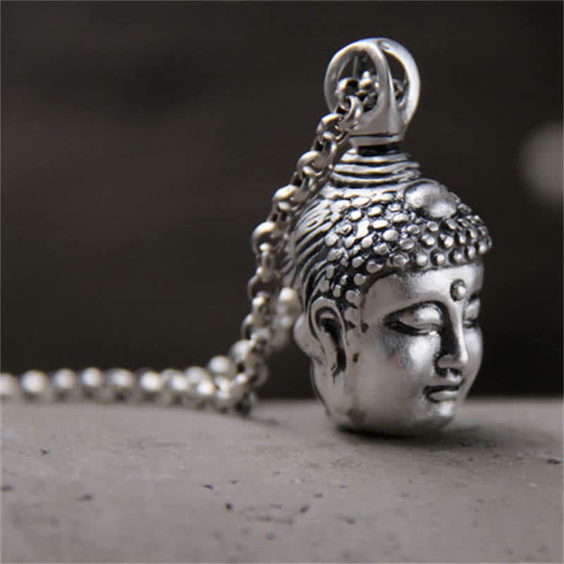 Collier pendentif Bouddha Démon Sérénité en argent sterling 999 de Buddha Stones - image 3