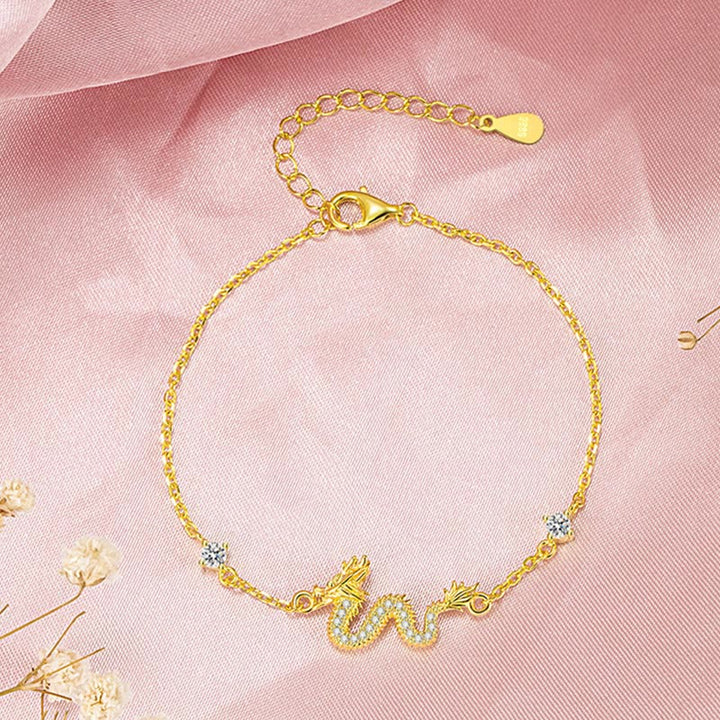 Bracelet en argent sterling 925 Buddha Stones Année du Dragon Bracelet porte-bonheur en corde rouge - image 12