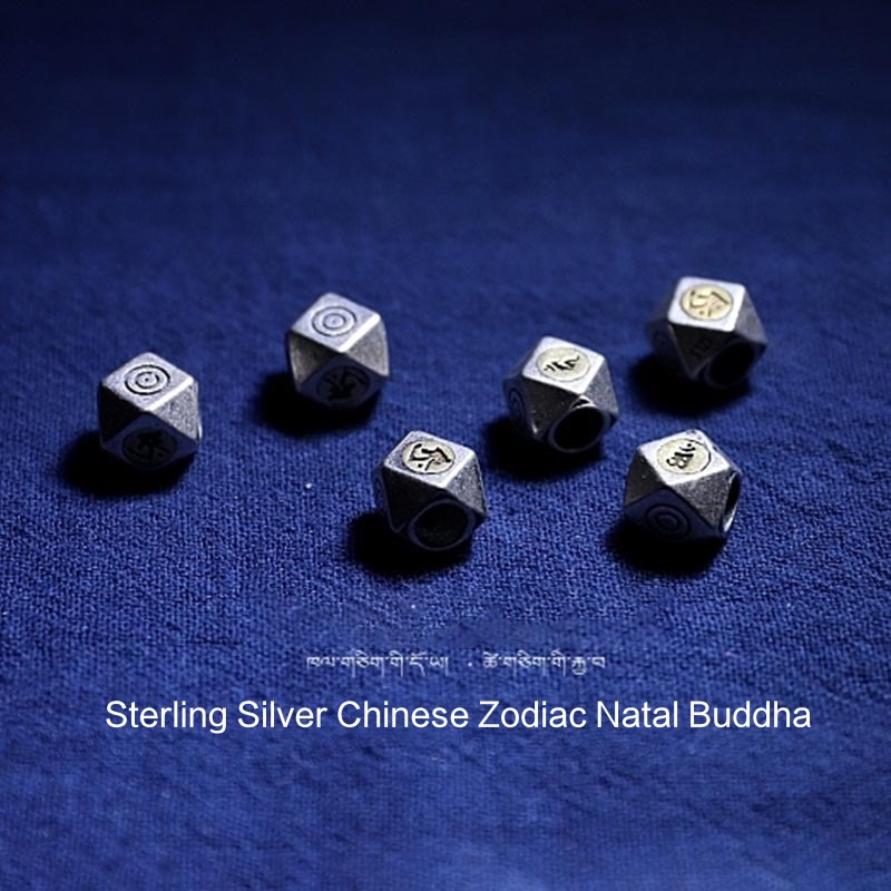 Buddha Stones en argent sterling 925 avec pierres de Bouddha et signe du zodiaque chinois en ambre naturel et transparent - image 9