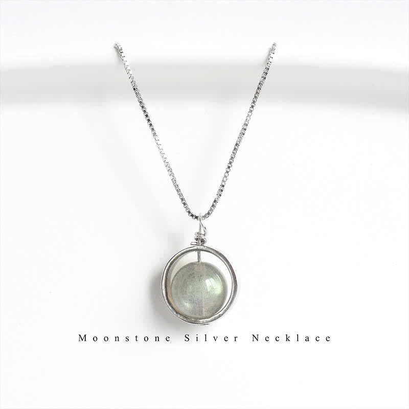 Buddha Stones pendentif rotatif en argent sterling 925 avec pierres de lune et planète d'amour - image 2