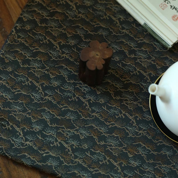 Dessous de verre élégant à motif de brocart floral pour tasse à thé