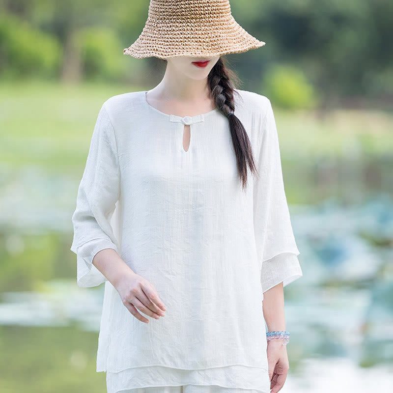 Ensemble de vêtements pour femme Tai Chi Méditation Prière Zen Spirituel Matin Pratique - image 12