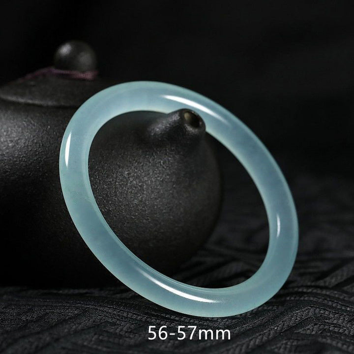 Bracelet de guérison en jade naturel Buddha Stones - 56-57 mm - image 4