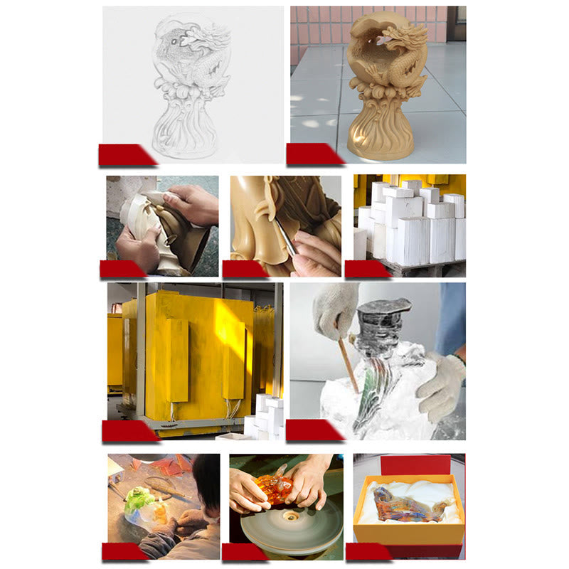 Buddha Stones Kwan Yin Avalokitesvara Figurine faite à la main Pièce d'art en cristal Liuli Statue de richesse Décoration d'offrande pour la maison - image 15