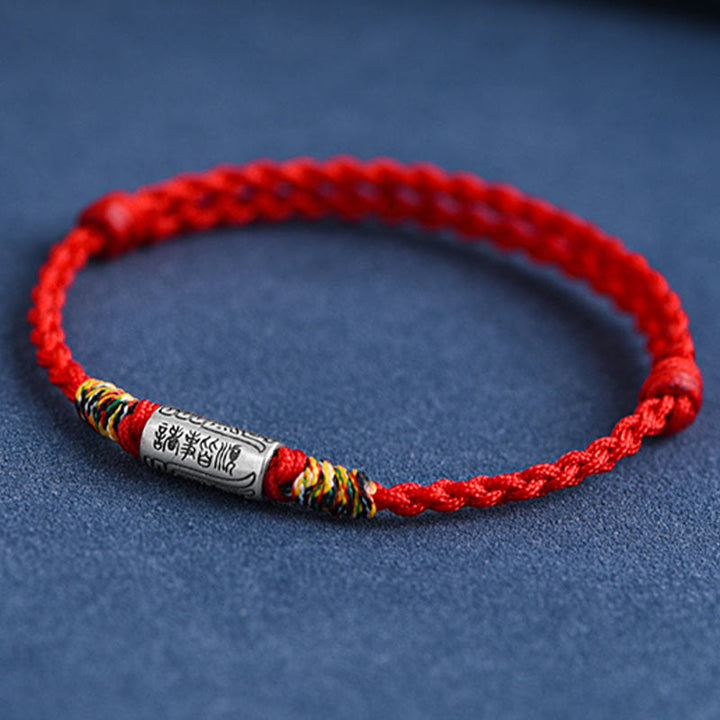 Bracelet de cheville en argent sterling 925 fabriqué à la main avec des Buddha Stones, design tout va bien, protection et force - image 5