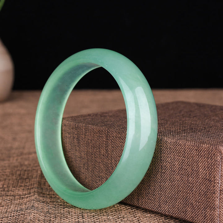 Bracelet jonc en jade naturel Buddha Stones, porte-bonheur, guérison, prospérité - image 6