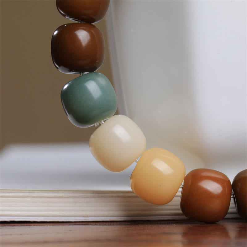 Bracelet Buddha Stones Multicolor Bodhi Seed Éloigne les mauvais esprits