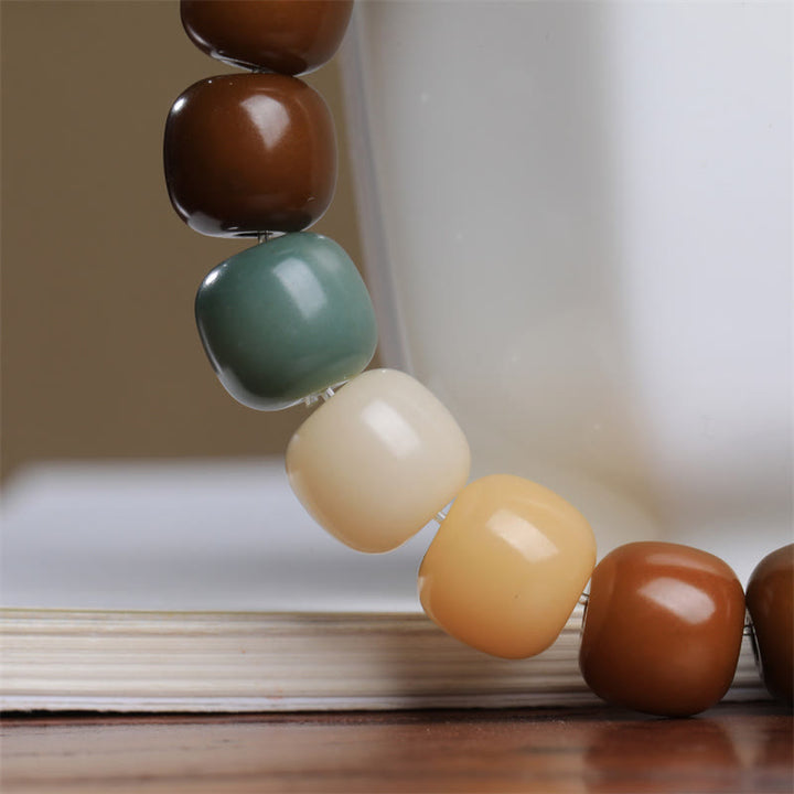 Bracelet Buddha Stones Multicolor Bodhi Seed Éloigne les mauvais esprits