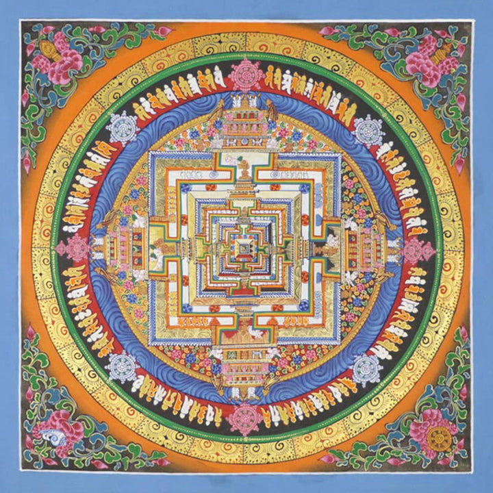 Peinture Thangka tibétaine en Buddha Stones , bénédiction, décoration faite à la main