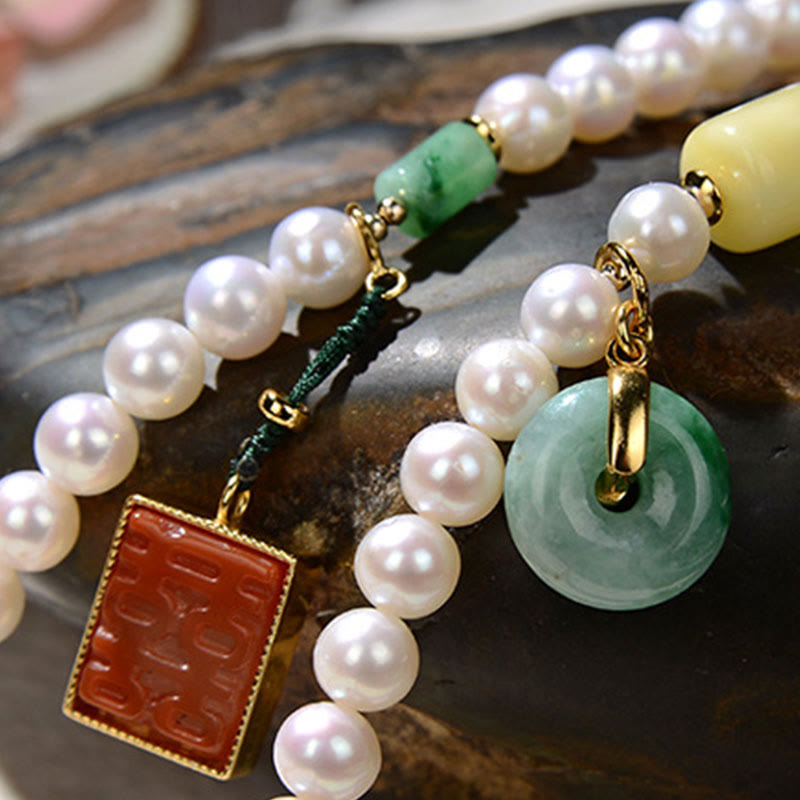 Bracelet en argent sterling 925 avec Buddha Stones Hetian et agate rouge, double bonheur, ambre, chance, quadruple tour