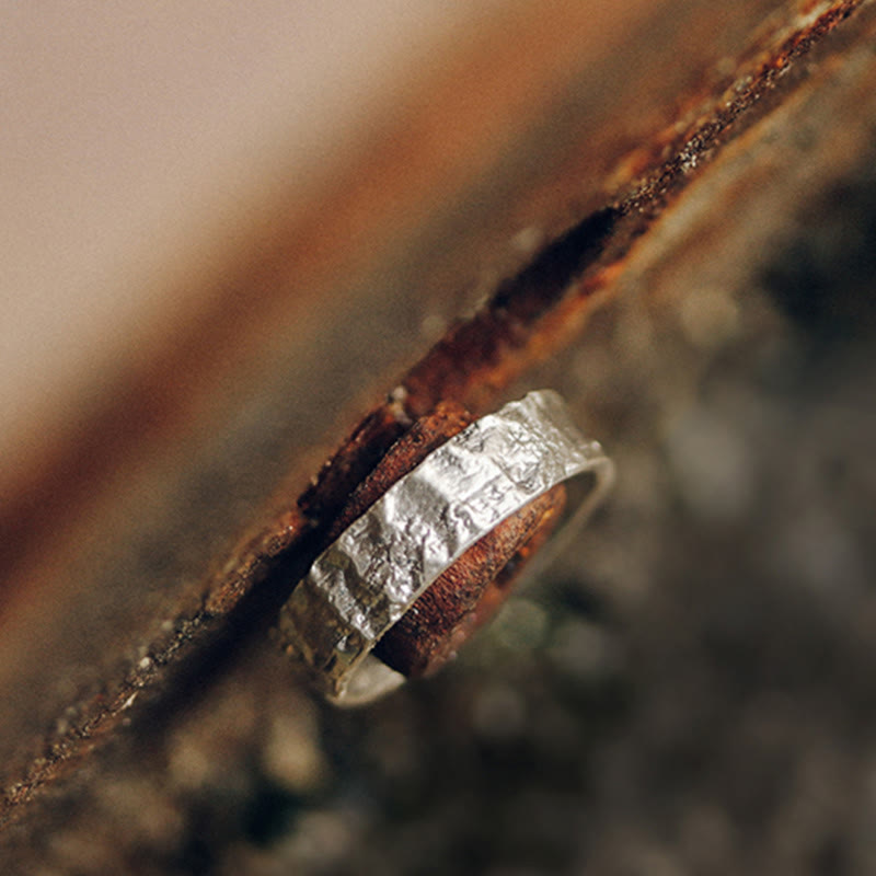 Bague de couple en argent sterling 925 Buddha Stones et design simple - 5 mm - image 6