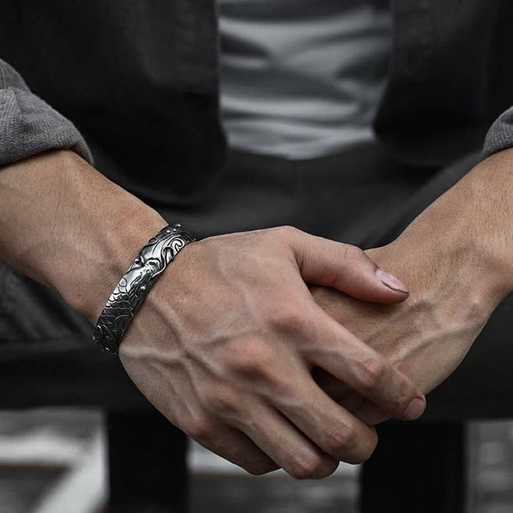 Bracelet en argent sterling 999 et or 990 avec Buddha Stones, poisson koï, porte-bonheur, richesse, succès - image 5