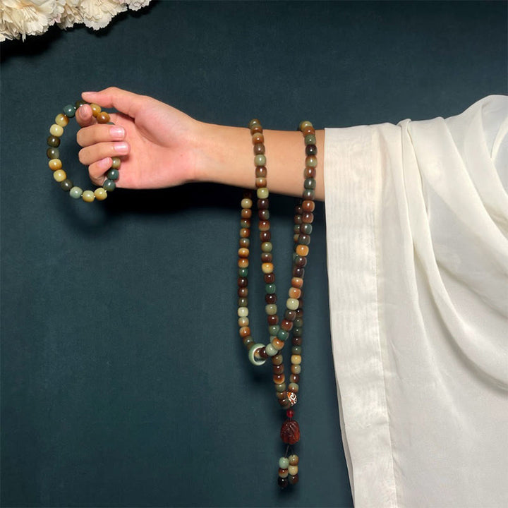 Bracelet Mala de poche en Buddha Stones 108 perles de Mala Bodhi Seed Peace Sagesse