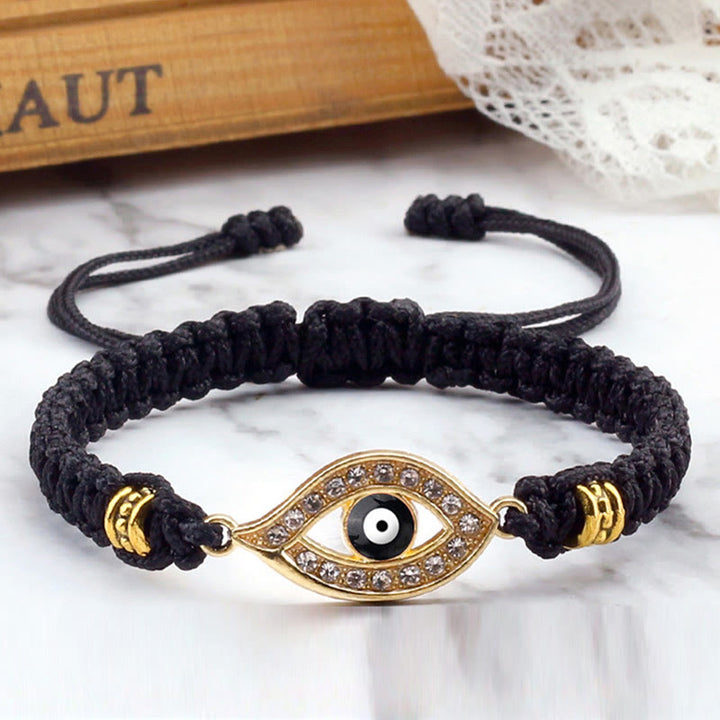 Bracelet en corde avec Buddha Stones pour éloigner le mauvais œil et les mauvais esprits