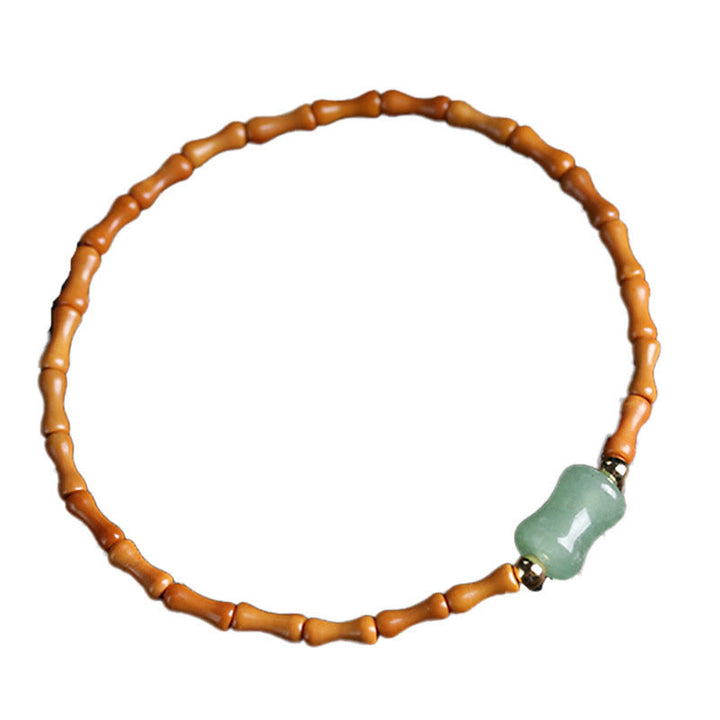Bracelet porte-bonheur en aventurine verte naturelle avec noyau d'olive et pierres de Buddha Stones