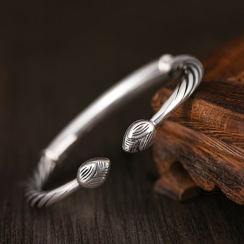 Bracelet manchette tibétain en Buddha Stones Om Mani Padme Hum Sutra du cœur Pureté